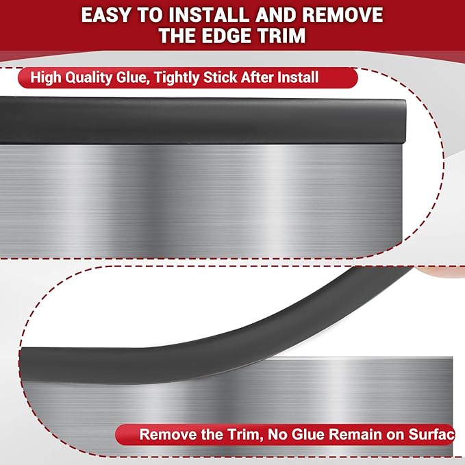 Rubber Edge Trim, 1/4" Self Adhesive Flexible U Channel Edge Protecter - Image 4