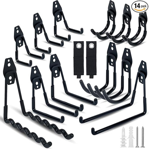14 Pack Garage Hooks, Utility Wall Mount Garage Hooks Heavy Duty by Unknown