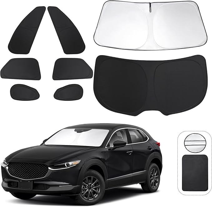 TINGLU 8PCS Window Shades for Mazda CX-30 2019-2024 2025 Accessories Car Side by TINGLU