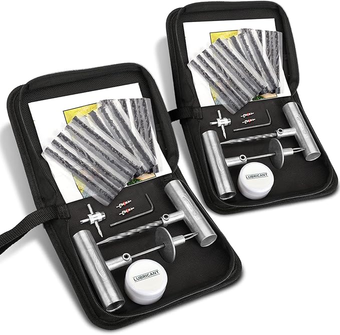 Tire Repair Kit, Sets of 2-24pcs Professional Heavy Duty Universal Emergency by BETOOLL