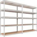 HOMEDANT White 5 Tier Laminated Boltless Heavy Duty Garage Storage Adjustable by TheBestOrganizingSolution