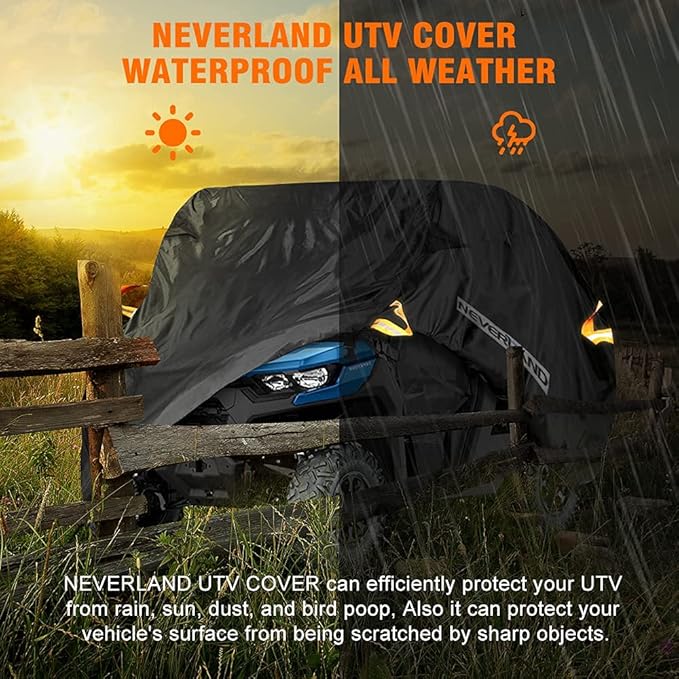 NEVERLAND UTV Cover, All-Weather Protection Side by Side Cover 2-3 Passenger - Image 3