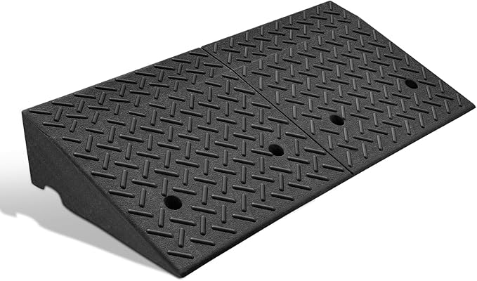 DNA MOTORING 6.3" Rise Rubber Curb Ramp Heavy Duty Loading Driveway Ramp by DNAMOTORING
