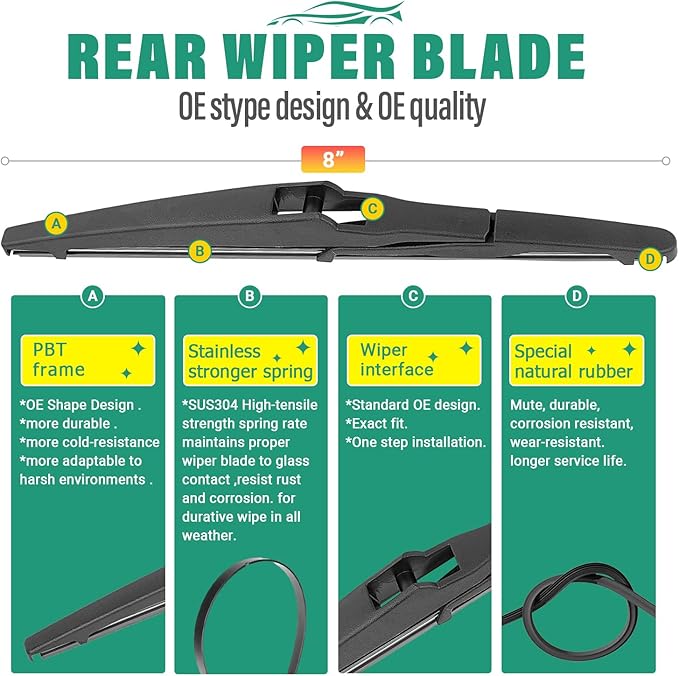 26" 14" 8" Windshield Wiper Blades Replacement - Image 4