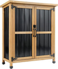 Wood & Metal Outdoor Storage Cabinet by Gowoodhut
