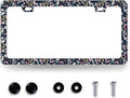 Blue Floral Flowers License Plate Frame Beautiful Flower License Plate Holder by RNKATIH