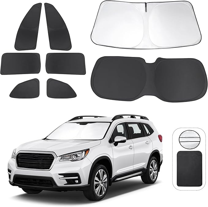 TINGLU Window Shades for Subaru Ascent 2019-2024 2025 Accessories Car Side Full by TINGLU