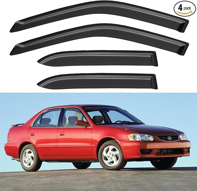 Window Visors Rain Guards Shield by YQAUTEC