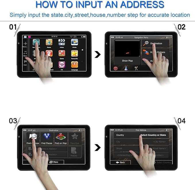 GPS Navigator for Car Truck RV – 9'' HD Touchscreen, Latest 2025 Map - Image 3