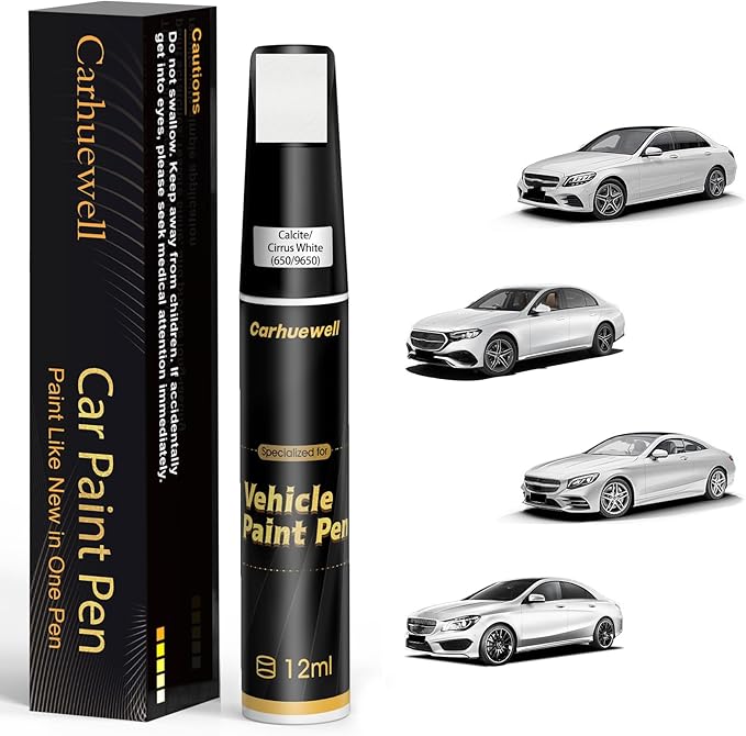 Calcite/Cirrus White Touch Up Paint Compatible by Carhuewell