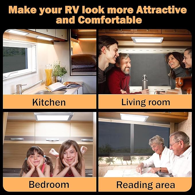 RV Lights Interior, 3 Color RV LED Super Bright Fixture, 12V RV Ceiling Dome - Image 8