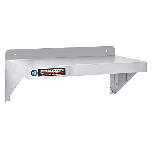 DuraSteel Stainless Steel Wall Mount Shelf 24" Wide x 14" Deep Commercial Grade - Image 4