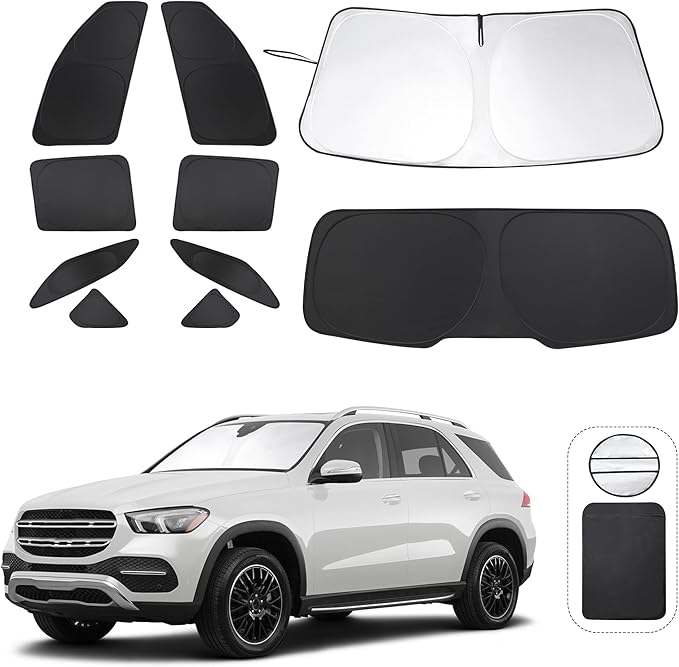 TINGLU Window Shades for Mercedes Benz GLE 350 450 2020-2024 Accessories Car by TINGLU