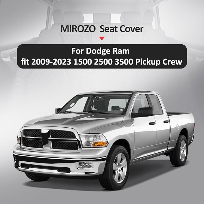 MIROZO Dodge Ram Seat Covers, Waterproof Truck Seat Covers Fits - Image 6