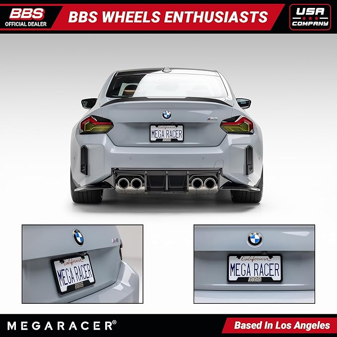 BBS Official Black Stainless Steel License Plate Frame – Made in USA – Premium - Image 3