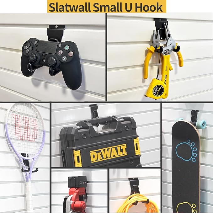 Slatwall Hooks, Garage Slatwall Accessories, 14 Pack Utility Hooks - Image 9