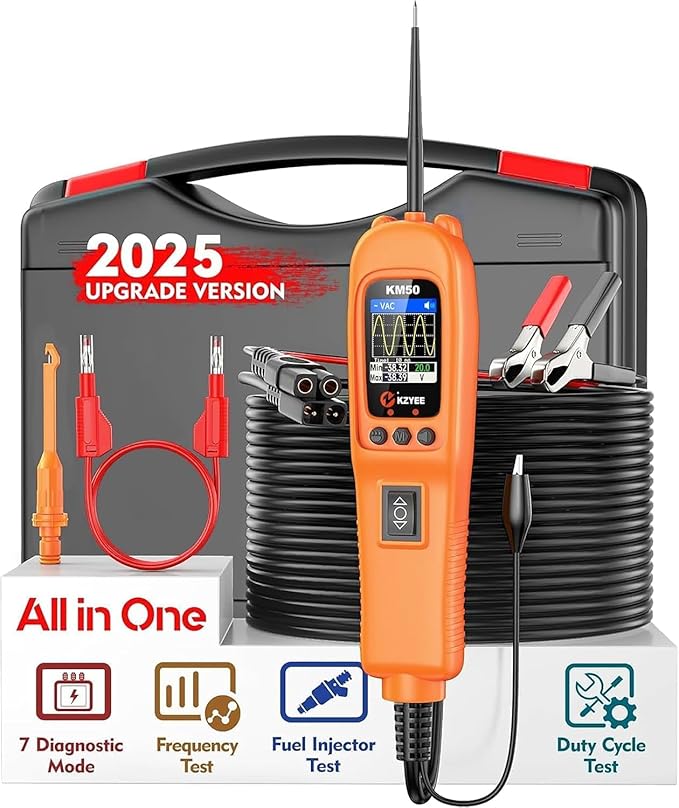 KZYEE KM50 Power Circuit Probe Kit - 12V/24V Automotive Circuit Tester Current by KZYEE