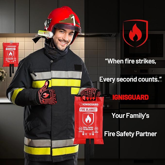 Emergency Fire Blanket for Home and Kitchen, Fiberglass Fire Blankets Emergency - Image 2