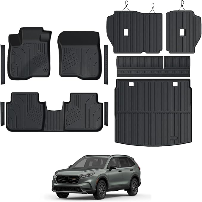 Floor Mats Set for Honda CRV 2026 2025 2024 2023 Accessories, Full Coverage All by GALVAGNITE