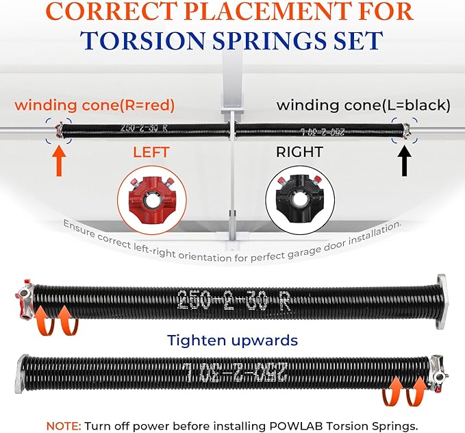 Pair of 2" Garage Door Torsion Springs - Image 3