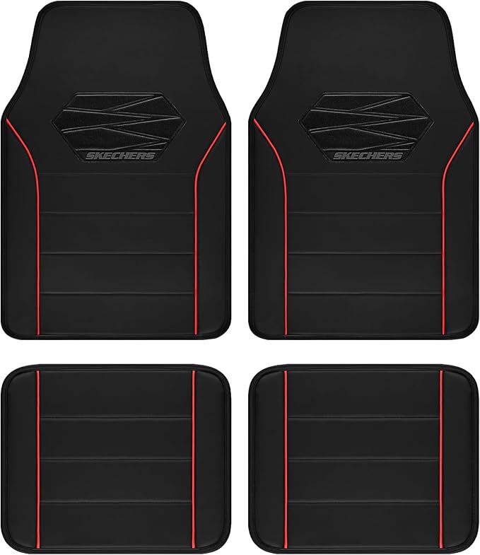 Skechers Memory Foam Car Mats, Leather Piping Floor Mats - Image 8