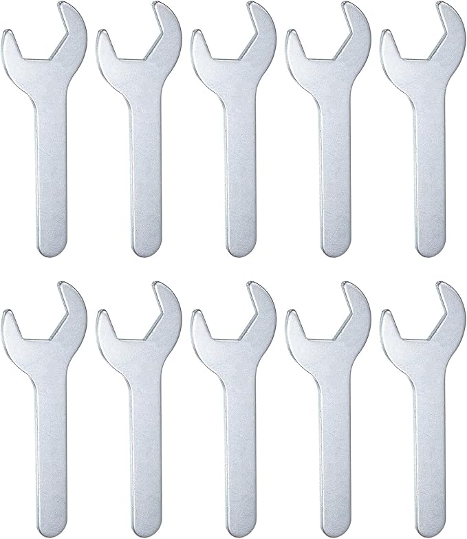 HARFINGTON 10pcs Small Wrench 25x126x2.8mm Metric U-Shaped Single Open Ended by HARFINGTON