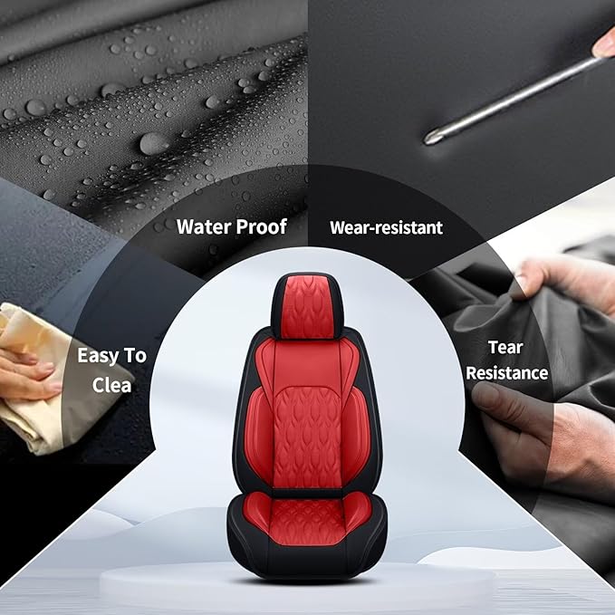 Car Covers Fit for Toyota Camry 2012-2025: Full Set 5 Seats Faux Leather - Image 6
