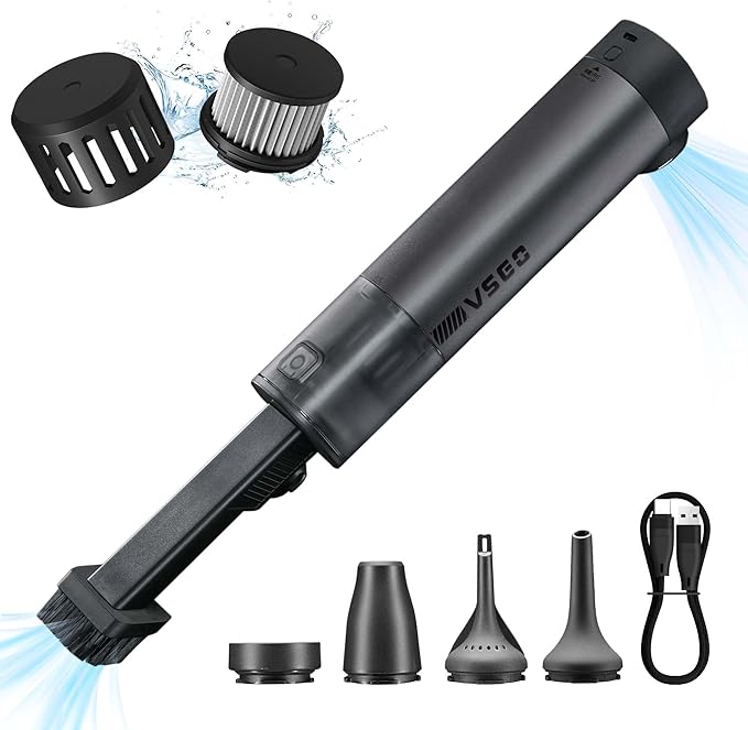 VSGO Cordless Car Vacuum, Compressed Electric Air Duster 17000Pa Suction by VSGO