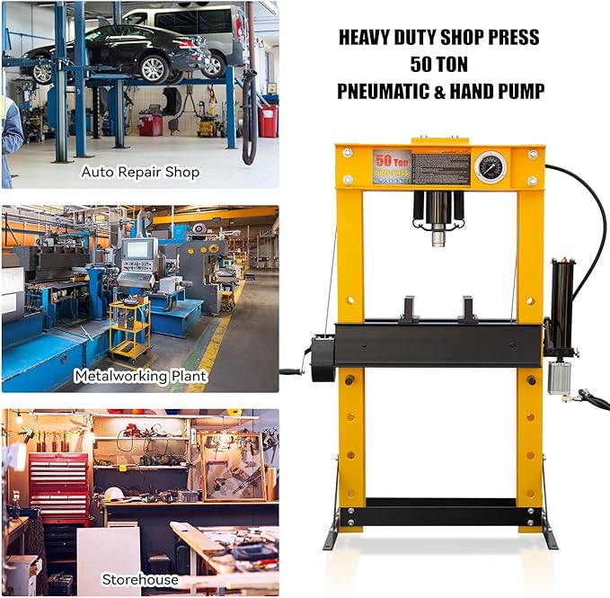 50T Hydralic Shop Press H-Frame Garage/Shop Floor Press - Image 9