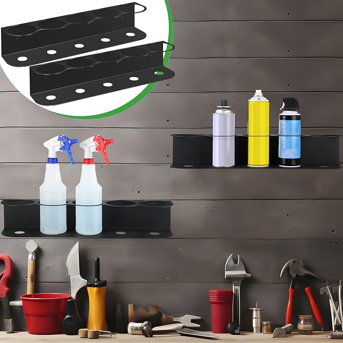 Therwen 2 Pcs 5 Holes All Purpose Steel Spray Bottle Holder Heavy Duty Spray - Image 5