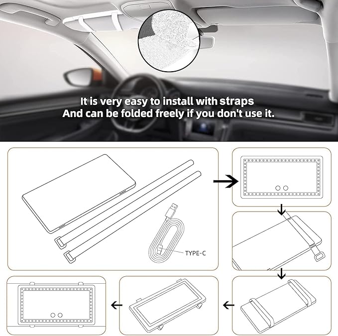 Car Sun Visor Vanity Mirror, - Image 6