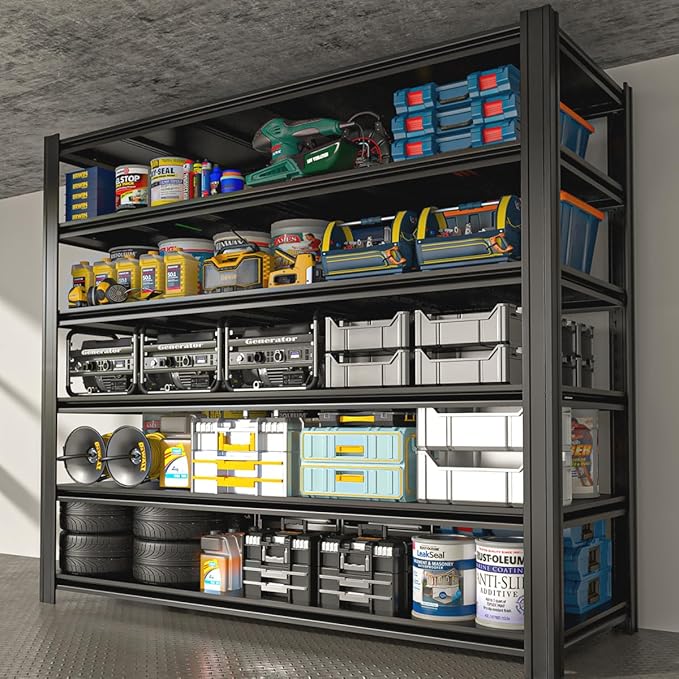 6 Tier Metal Shelving Unit 84" H x 55.12" W x 24" D, 3600LBS Adjustable Storage - Image 4
