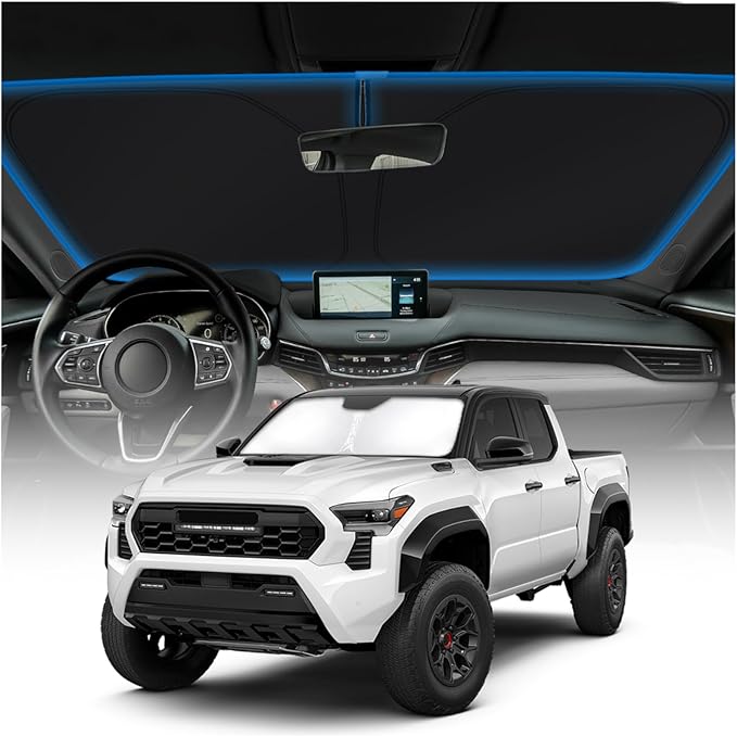 KUST Windshield Sun Shade for Toyota Tacoma 2016-2025 2026 Accessories 2Dr 4Dr by KUST