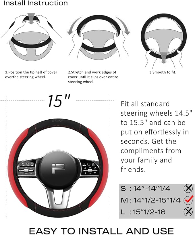 Skechers Steering Wheel Cover, Memory Foam Car Steering Wheel Cover, - Image 7