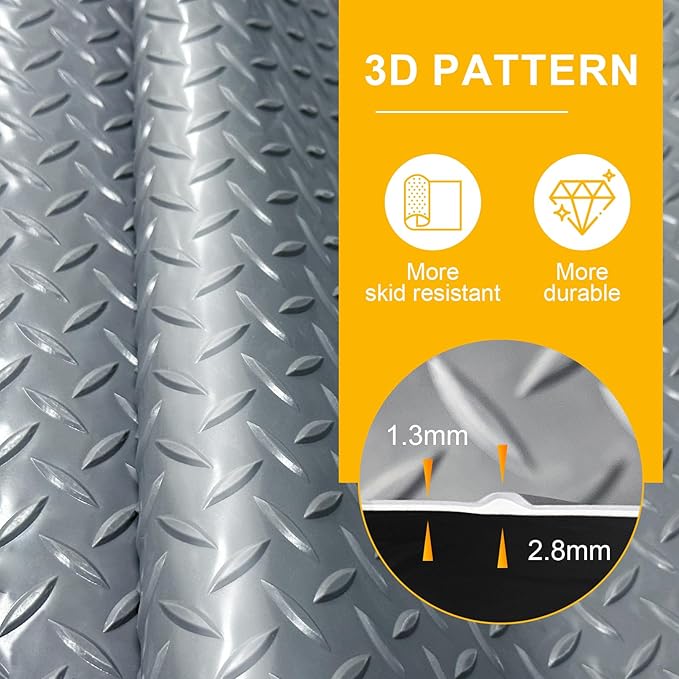 4x10FT Garage Floor Mat, 2.8mm Thickened Flooring Roll - Image 2