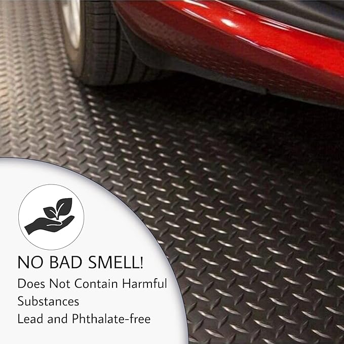 SEAL 5 x 10 Ft Premium Garage Floor Mat, Solid 2.8mm Thickened Black Commercial - Image 5