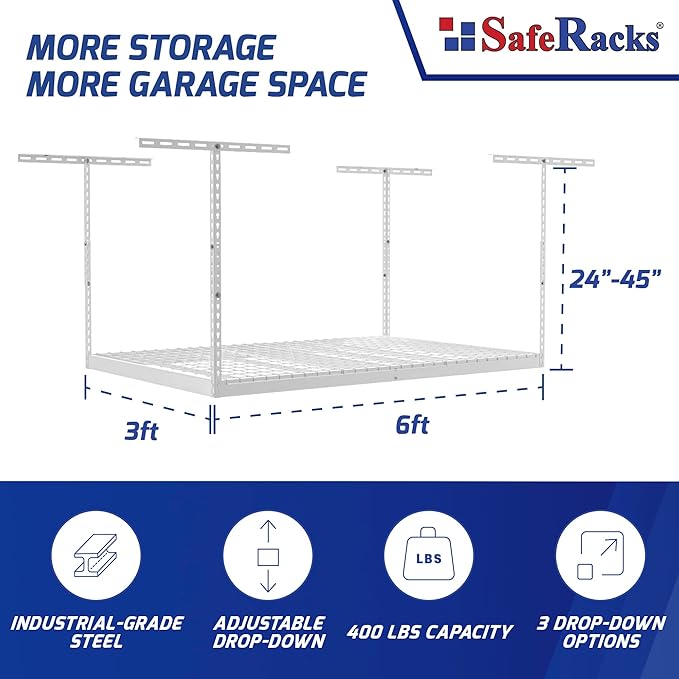 SafeRacks Overhead Garage Storage Rack - Image 3