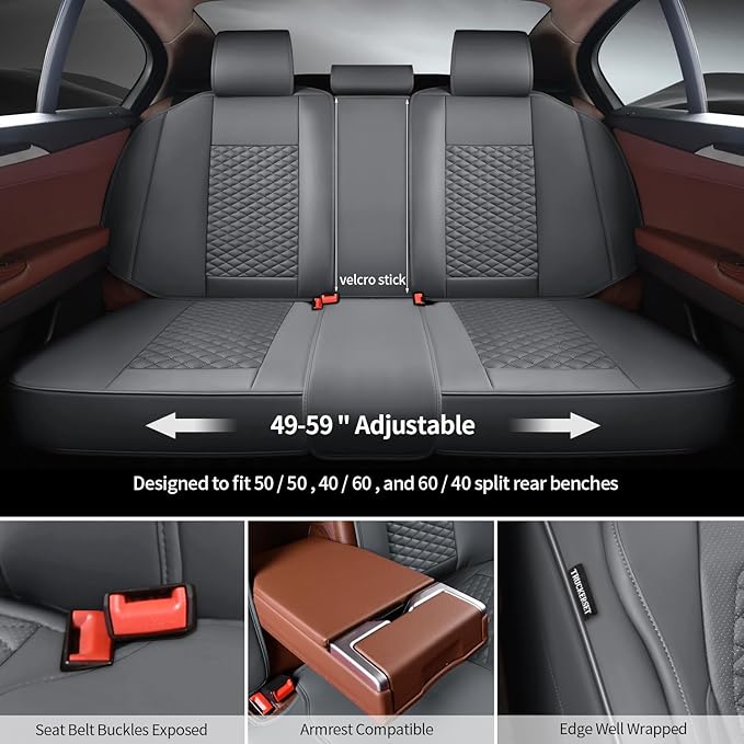 Car Seat Covers Full Set Leather Seat Covers Automotive Seat Covers Universal - Image 4