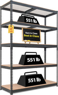 HOMEDANT 5 Tier Laminated Boltless Heavy Duty Garage Storage Adjustable Wide by TheBestOrganizingSolution