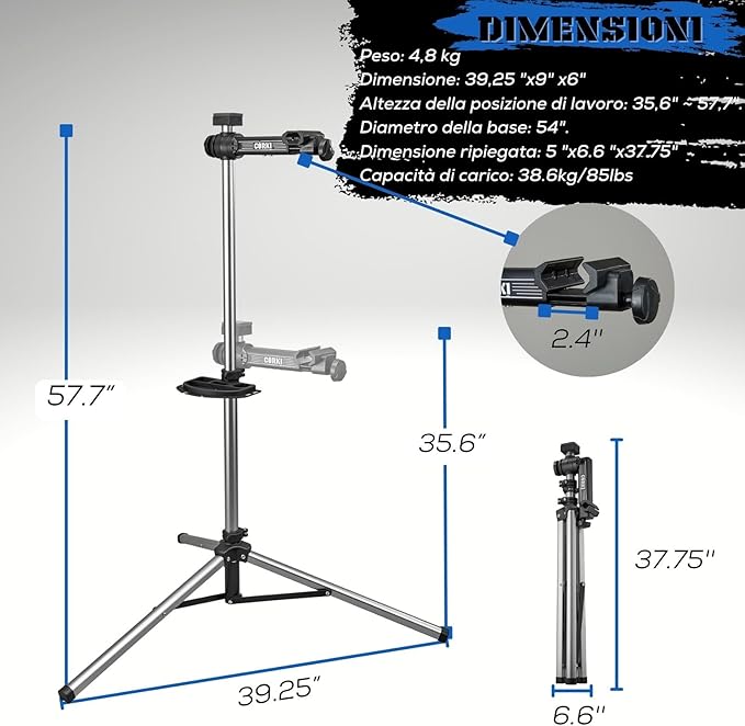 corki Cycles Bicycle Repair Stand Maintenance Work Stand - Image 3
