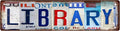 LIBRARY Vintage Metal Tin Street Sign Bar Cafe Garage Cave Home Room Wall by Unknown