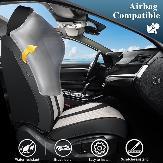 Car Seat Covers Full Set, Leather Seat Covers - Image 5