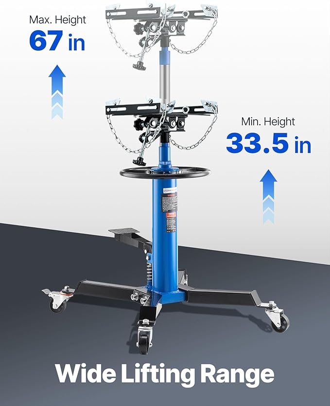 VEVOR Transmission Jack, 1100 lbs Hydraulic Telescoping Transmission Jack - Image 3