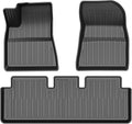 Powerty Floor Mats for 2024 2025 Tesla Model 3 Highland Accessories 1st & 2nd by Powerty