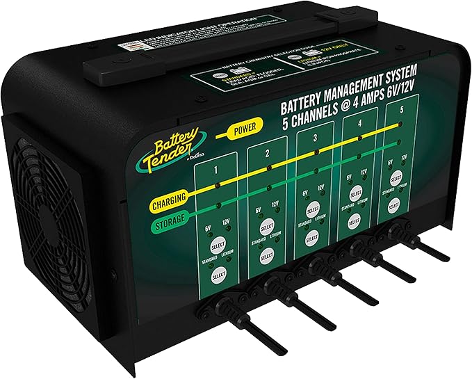 Battery Tender 5 Bank Multibank Charger - 20 AMP - Selectable 12V / 6V - Smart by BatteryTender