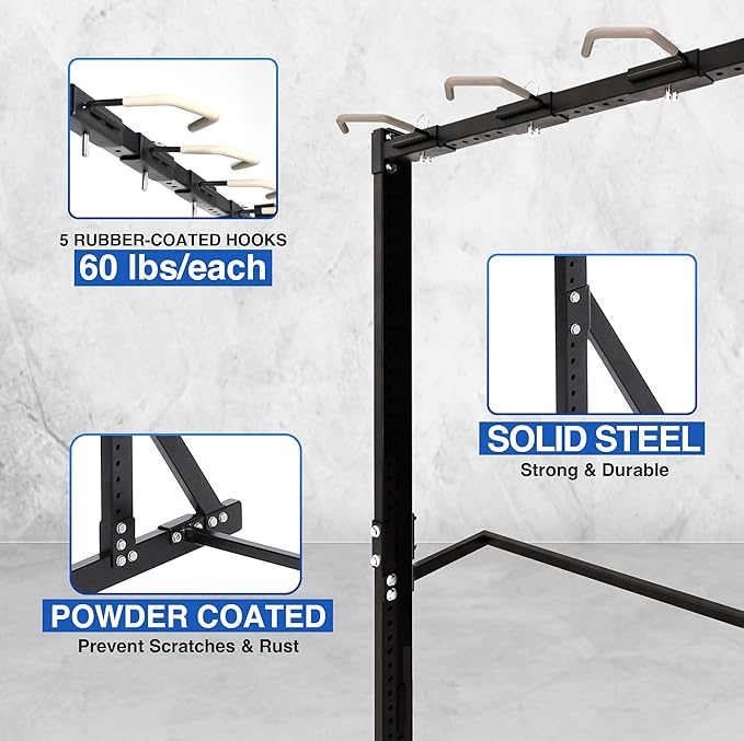 Yes4All Freestanding Bike Storage Rack, 300 Lbs 5 Levels Sturdy Steel Vertical - Image 4