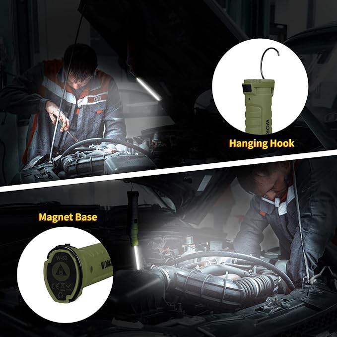 Suranew LED Worklight Flashlight, COB Rechargeable Work Lights - Image 4