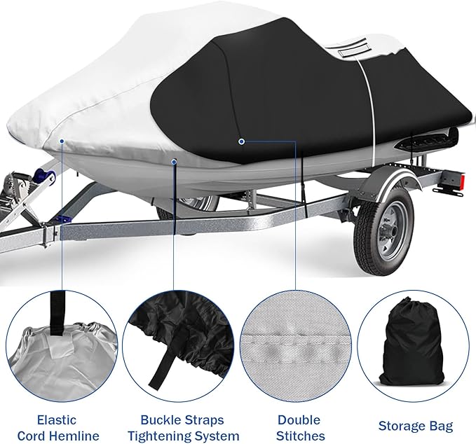iCOVER Personal Watercraft Cover- Water Proof Heavy Duty Trailerable Jet Ski - Image 2