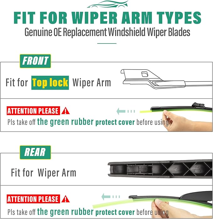 24" 20" 15" Windshield Wiper Blades Replacement - Image 8