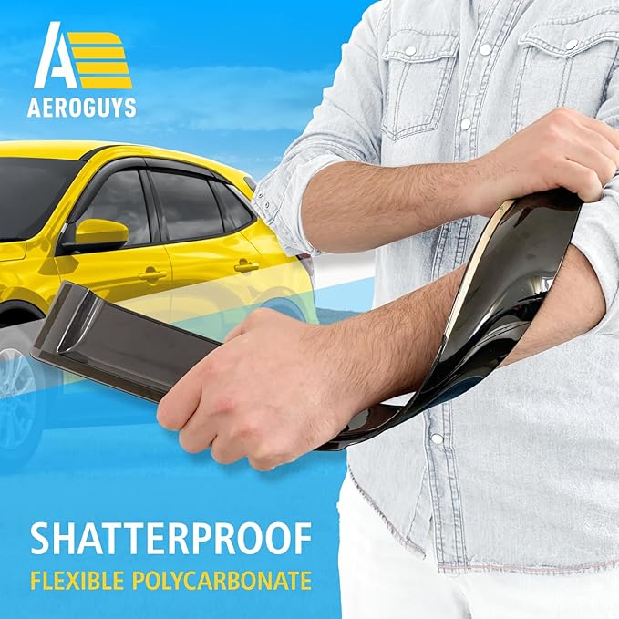Extra Durable Window Deflectors Tape-On Window Visors Rain Guards Fit - Image 4